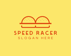 Minimalist Burger Buns Diner logo design