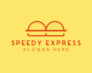 Minimalist Burger Buns Diner logo design