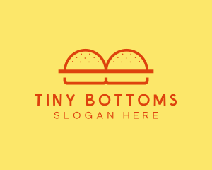 Minimalist Burger Buns Diner logo design