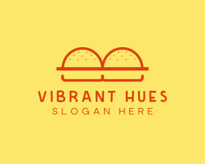 Minimalist Burger Buns Diner logo design