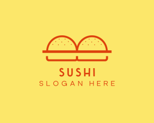 Minimalist Burger Buns Diner logo design