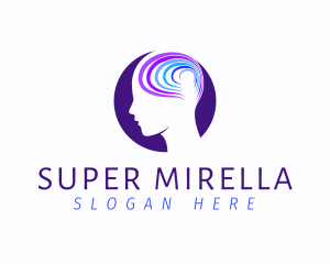 Mental - Colorful Mind Head logo design