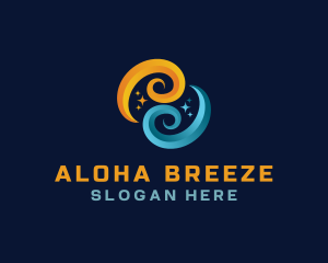 Breeze Wave HVAC logo design