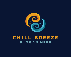 Breeze Wave HVAC logo design