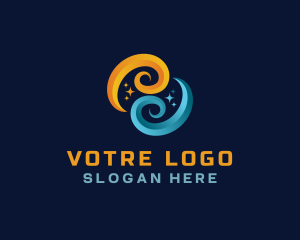 Winter - Breeze Wave HVAC logo design