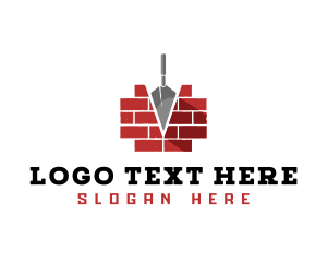 Plaster - Masonry Trowel Carpenter logo design