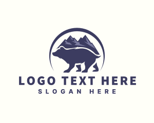 Exploration - Outdoor Mountain Bear logo design