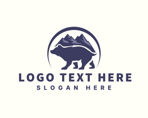 Scenery - Outdoor Mountain Bear logo design