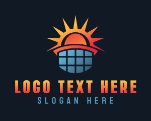 Sun - Sun Solar Panel logo design