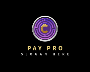 Salary - Cryptocurrency Coin Letter C logo design