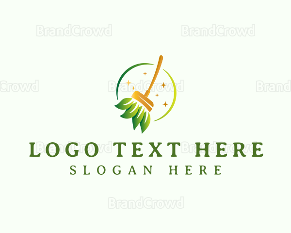 Cleaning Natural Broom Logo