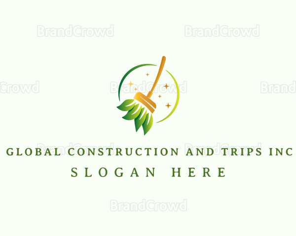 Cleaning Natural Broom Logo