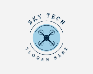 Drone - Propeller Drone Surveillance logo design