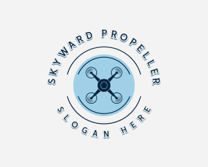 Propeller Drone Surveillance logo design