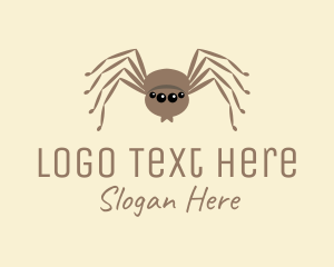 Pest Control - Brown Spider Arachnid logo design