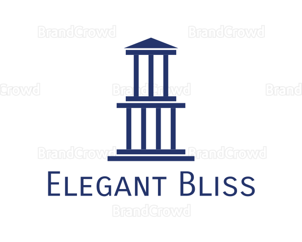 Blue Greek Building Logo