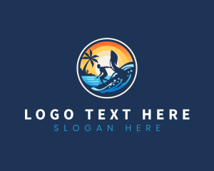 Foil Surfing - Ocean Foil Surfing logo design