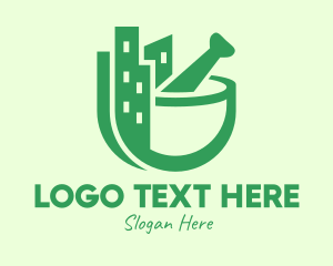 Green - Green Building Pharmacy logo design