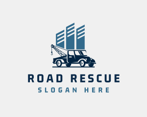 City Tow Truck Vehicle logo design