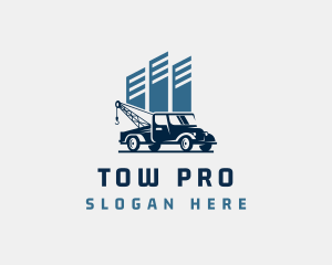 City Tow Truck Vehicle logo design