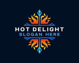 Heating Cooling Temperature logo design