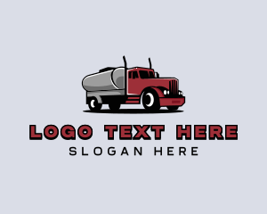 Fuel Truck - Truck Vehicle Transportation logo design