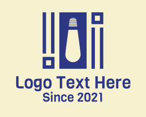 Builder - Light Bulb Column logo design