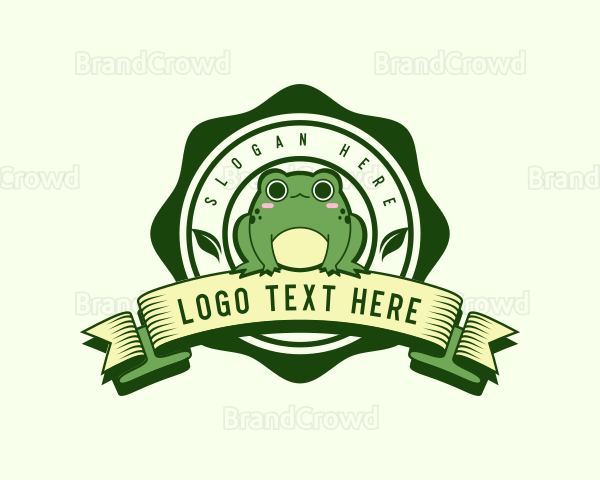 Cute Nature Frog Logo