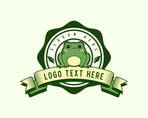 Kids - Cute Nature Frog logo design