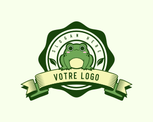 Kids - Cute Nature Frog logo design