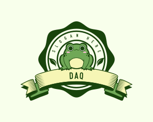 Kids - Cute Nature Frog logo design