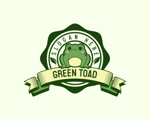 Cute Nature Frog logo design