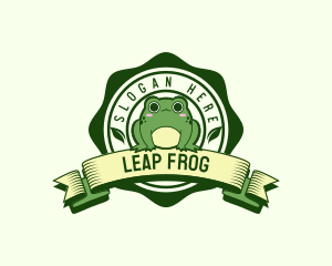 Cute Nature Frog logo design