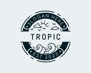 Ocean Wave Vacation logo design