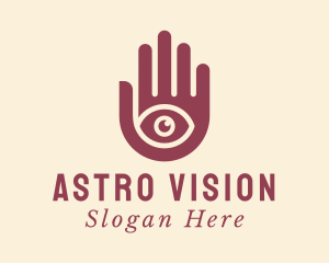 Tarot Card Eye Hand logo design