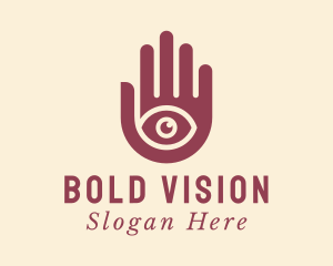 Tarot Card Eye Hand logo design