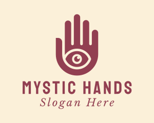 Tarot Card Eye Hand logo design