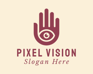 Tarot Card Eye Hand logo design