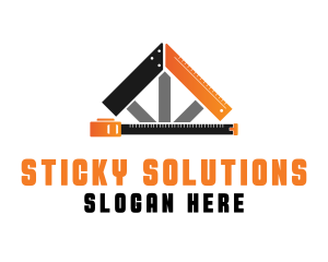 Carpentry Measurement Tools logo design