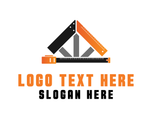 Ruler - Carpentry Measurement Tools logo design