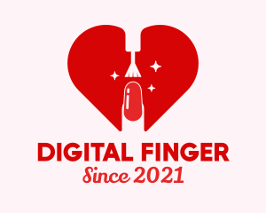 Finger - Heart Nail Polish Spa logo design