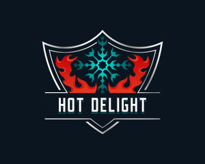 Fire Ice Temperature logo design