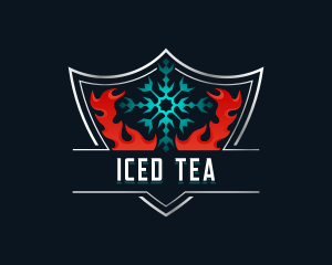 Fire Ice Temperature logo design