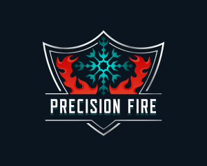 Fire Ice Temperature logo design