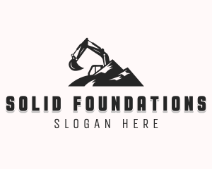 Excavation Mountain Construction Logo