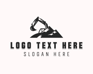 Heavy Equipment - Excavation Mountain Construction logo design