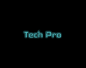 Computer Tech Glow logo design