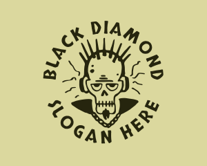 Punk Rock Skull logo design