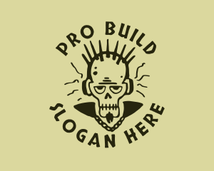 Punk Rock Skull logo design