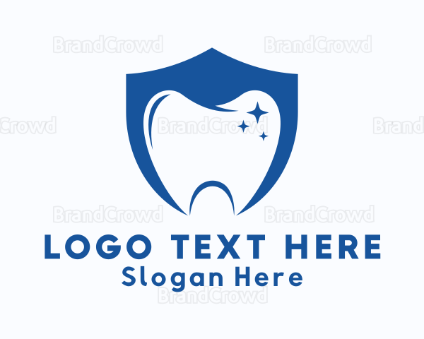 Dentist Clinic Shield Logo